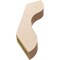 Ekena Millwork 3-inch W x 16-inch D x 22-inch H Carmel Rough Cedar Woodgrain TimberThane Knee Brace, Primed BRCUR03X16X22CARRCPR - alternate 4